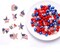 209pcs 4th of July Patriotic Beads & Charms – American Flag, Star Enamel Charms, Red, Blue & Pearl Acrylic Beads for DIY Independence Day Bracelets & Necklaces